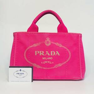 PRADA プラダ ミニカナパ トートバッグ B2439G ピンク キャンバス