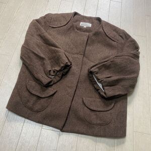 4046☆ UNITED ARROWS GREEN LABEL RELAXING トップス アウター ブルゾン レディース M ブラウン ヘリンボーン