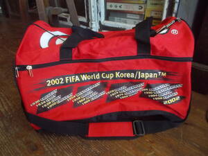 昭和レトロ 2002 FIFA World Cup Korea / Japan コカ・コーラ Coca-Cola オフィシャルパートナー ワールドカップ ボストンバッグ 旅行鞄