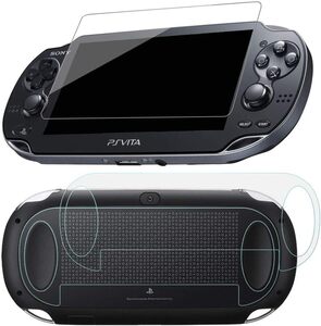 RDFJ PlayStation Vita 1000用 液晶保護フィルム ガラスフィルム 前後保護 9H高硬度 極薄 防塵 傷防止