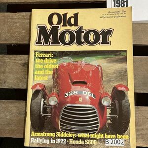 B2002　1981　「OLD MOTOR」　オールドモーター 　クラシックカー　英国車 カスタム 古本　雑誌 旧車　ビンテージ　自動車