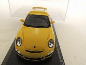 【美品/1円～】MINICHAMPS ミニチャンプス 1/43 Porsche ポルシェ 911 GT3 2009 Yellow 黄 Speedgelb/60サイズ