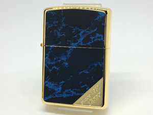 送料無料 ZIPPO[ジッポー]両面加工 MARBLE BLUE ZIPPO LOGO /大理石風 2G-BLMZL