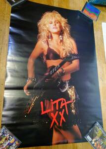 1987 LITA FORD リタ・フォード BC RICH Warlockギター ポスター 