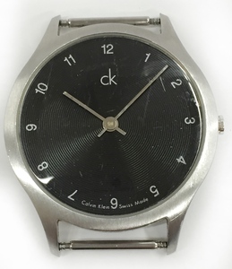 稼働品!! CK Calvin Klein/カルバンクライン メンズ クォーツ 黒色文字板 K26221 本体のみ ウォッチ USED品