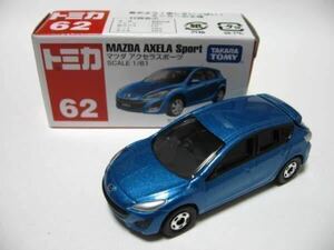 絶版赤箱トミカ62・マツダ・アクセラ スポーツ新品（ベトナム製）