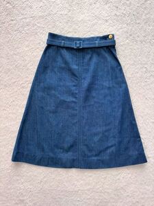 J&M DAVIDSON size8 日本製 デニムスカート ベルト付き J&Mデヴィッドソン インディゴ