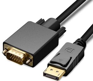 Displayport VGA 変換 ケーブル 1.8m ディスプレイポート D-sub 15ピン DP to VGA