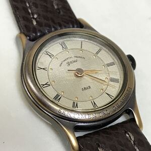 595　中古ジャンク品　オリエント　ORIENT　You　腕時計　ケース付き　ブラウン　5BAR　レディース