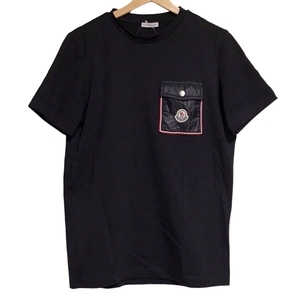 モンクレール MONCLER 半袖Tシャツ サイズS H10918C00048 SS TSHIRT 黒 メンズ 胸ポケット トップス