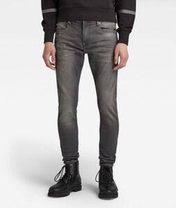 【新品タグ付き】G-STAR RAW REVEND SKINNY スキニー W27 グレー　 デニムパンツ