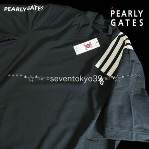 新入荷 本物 新品 4121213 PEARLY GATESパーリーゲイツ/5(L)超人気 4ラインシリーズ ストレッチ ハイネック半袖カットソー 吸水速乾 日本製