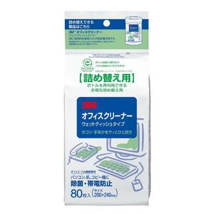 （まとめ買い）スリーエム オフィスクリーナー詰替用80枚入 OC-80WRN 00028953 〔3個セット〕