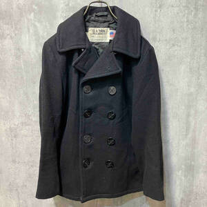 SCHOTT ウールピーコート サイズ:36 ブラック U.S. 740N PEA JACKET USA製 ウール ナイロン ショット