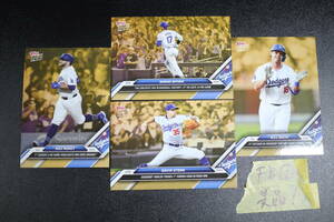 【美品 大谷翔平 他RTODボーナスカード4種セット 】2024 topps NOW Road To Opening Day 3HR 50/50カード ロサンゼルスドジャース　FB①