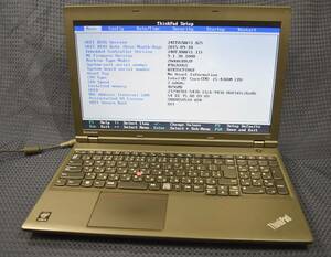 起動確認のみ(ジャンク扱い) Lenovo ThinkPad L540 CPU:i5-4300M RAM:4G HDD:無し (管:KP356