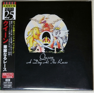 ☆ クイーン QUEEN 華麗なるレース A Day At The Races 25周年 初回限定 紙ジャケ デジタルリマスター 日本盤 帯付き TOCP-65105 新品同様