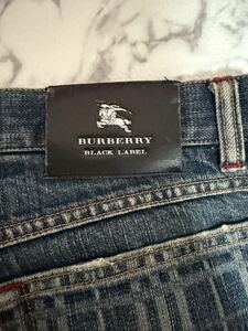 ★BURBERRY BLACK LABEL バーバリーブラックレーベル デニム デニムパンツ ジーンズ ジーパン　チェック柄　メンズ　79サイズ