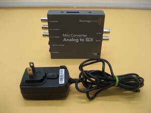 通電確認のみ◎Blackmagic Design◎Mini Converter Analog to SDI コンバーター◎テープ跡などあり K3832