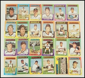 1975 Topps ANGELS 24枚 #500(Nolan Ryan)/#16(Frank Tanana)等 フランクタナナ MLB Baseball card 311a