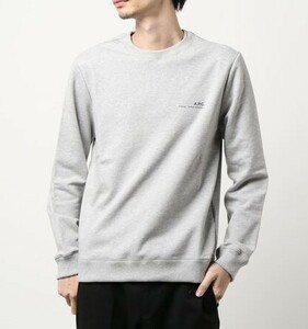 ☆新品 アーペーセー スウェット A.P.C. ロゴ スエット カットソー XS グレー SWEAT ITEM H-R 21PC