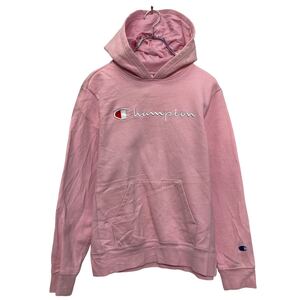 champion プリント スウェット パーカー チャンピオン L ピンク プルオーバー レディース 古着卸 アメリカ仕入 a609-6891