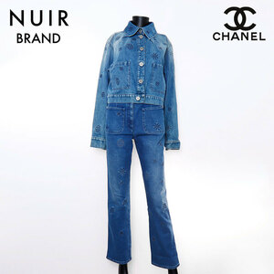 シャネル CHANEL セットアップ デニム ココマーク Size36 ブルー