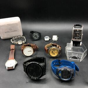 M285 腕時計 10本 まとめ売り EMPORIO ARMANI CASIO CITIZEN SWISS MILITARY WIRED 自動巻き デジタル アナログ QZ クォーツ 稼動品あり