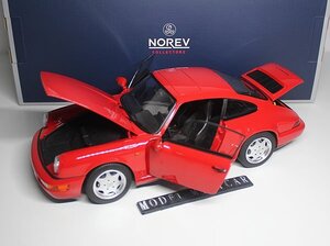 ▲入手困難！赤！限定品！NOREV 1/18 ポルシェ Porsche 911 964 Carrera 2 1990 新品 ノレブ