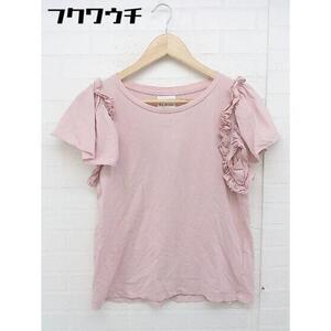 ◇ Ray BEAMS レイビームス フリル 半袖 Tシャツ カットソー ピンク レディース