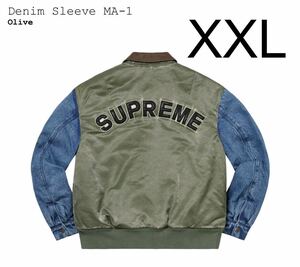 即決 XXLサイズ supreme denim sleeve ma-1