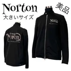 【美品】【XL】NORTON♡ノートン 刺繍 ライダースジャケット メンズ