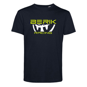 BERIK ベリック プリント Tシャツ オーガニックコットン T-237202-BK BLACK/YELLOW XXLサイズ カジュアルライン 【バイク用品】