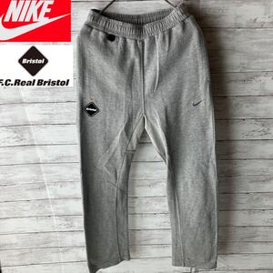 【希少】NIKE FCRB ナイキ エフシーレアルブリストル スウェットパンツ sweat pants コラボ限定品 グレー　刺繍ロゴ