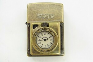 Y607-J28-682◎ Zippo ジッポー 時計付 オイルライター 喫煙グッズ 現状品 ◎