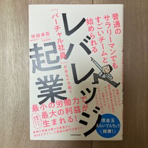 送料無料　副業関連書籍　「普通のサラリーマンでもすごいチームと始められる　レバレッジ起業」持田卓臣著　美品