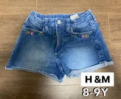 【H&M】デニムショートパンツ　8-9Y