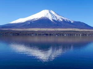 世界遺産 富士山　逆さ富士no.2 写真 A4又は2L版 額付き