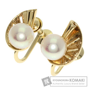 MIKIMOTO ミキモト パール 真珠 イヤリング K14イエローゴールド レディース 中古