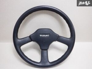 スズキ 純正 CR22S アルト ステアリング ハンドル ホイール ボス付き ホーンボタン付き 旧車 当時物 即納 棚17I