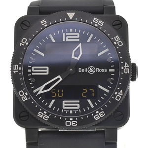 ベル＆ロス Bell＆Ross BR03-88-S タイプ アビエーション アナデジ クォーツ メンズ 美品 A#135774