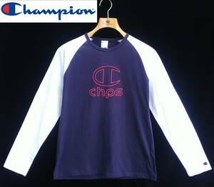 ◆タグ付き*未使用品*Champion*Lサイズ*トレーナー*薄手*綿100％*ネイビー*白*レディース*トップス*通年*プルオーバー*チャンピオン #5025