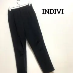 INDIVI インディヴィ ロングパンツ スラックス ブラック