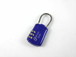 COMBI LOCK 3桁ダイヤル南京錠 ブルー
