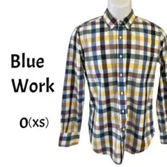 Blue Work　ブルーワーク　メンズ　カジュアルシャツ　コットン　綿100