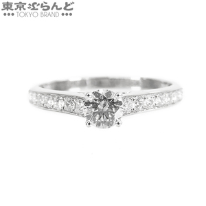 101749154 ヴァンクリーフ＆アーペル Van Cleef & Arpels ロマンス ソリティア リング Pt950 ダイヤ 0.30ct D IF 3EX 8号相当 48 仕上済