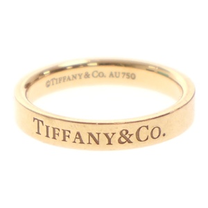 TIFFANY&Co ティファニー 18K 3mmフラットバンド リング ピンクゴールド 8,5号 レディース