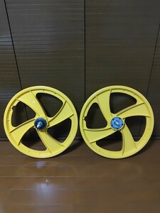 OLDBMX BMX マングース レプリカ プラホイール イエロー クワハラ SCHWINN 前後セット