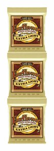 即決◆新品◆送料無料ERNIE BALL 2006 ×3 [10-50] Earthwood Extra Light 80/20 Bronze アコースティックギター弦/メール便