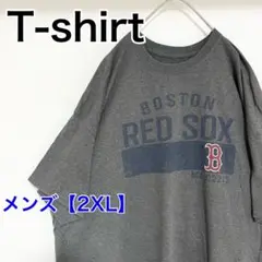 YY99【US輸入】BOSTON RED SOX　Tシャツ【2XL】濃いグレー